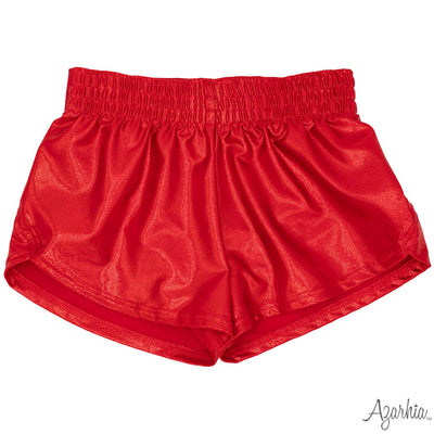 Shimmer Ruffle Sleeve Sequin Cheer in Red