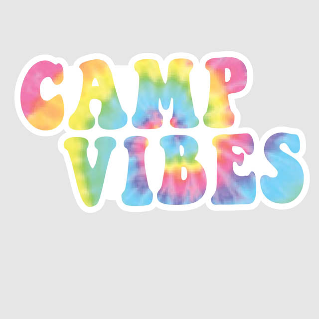 Camp Vibes-Tie Dye Sticker