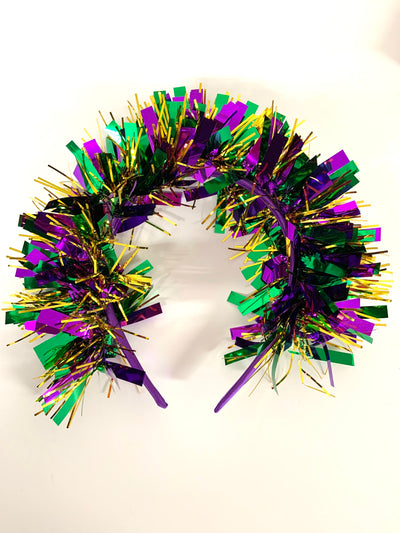 Tinsel Headband Mardi Gras