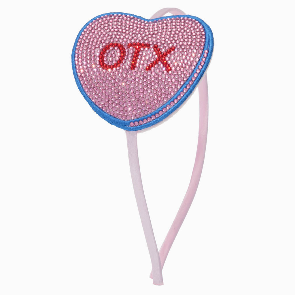OTX Rhinestone Heart Headband CAMP