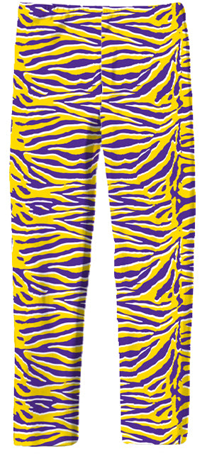 Leggings in Tiger Purple Yellow