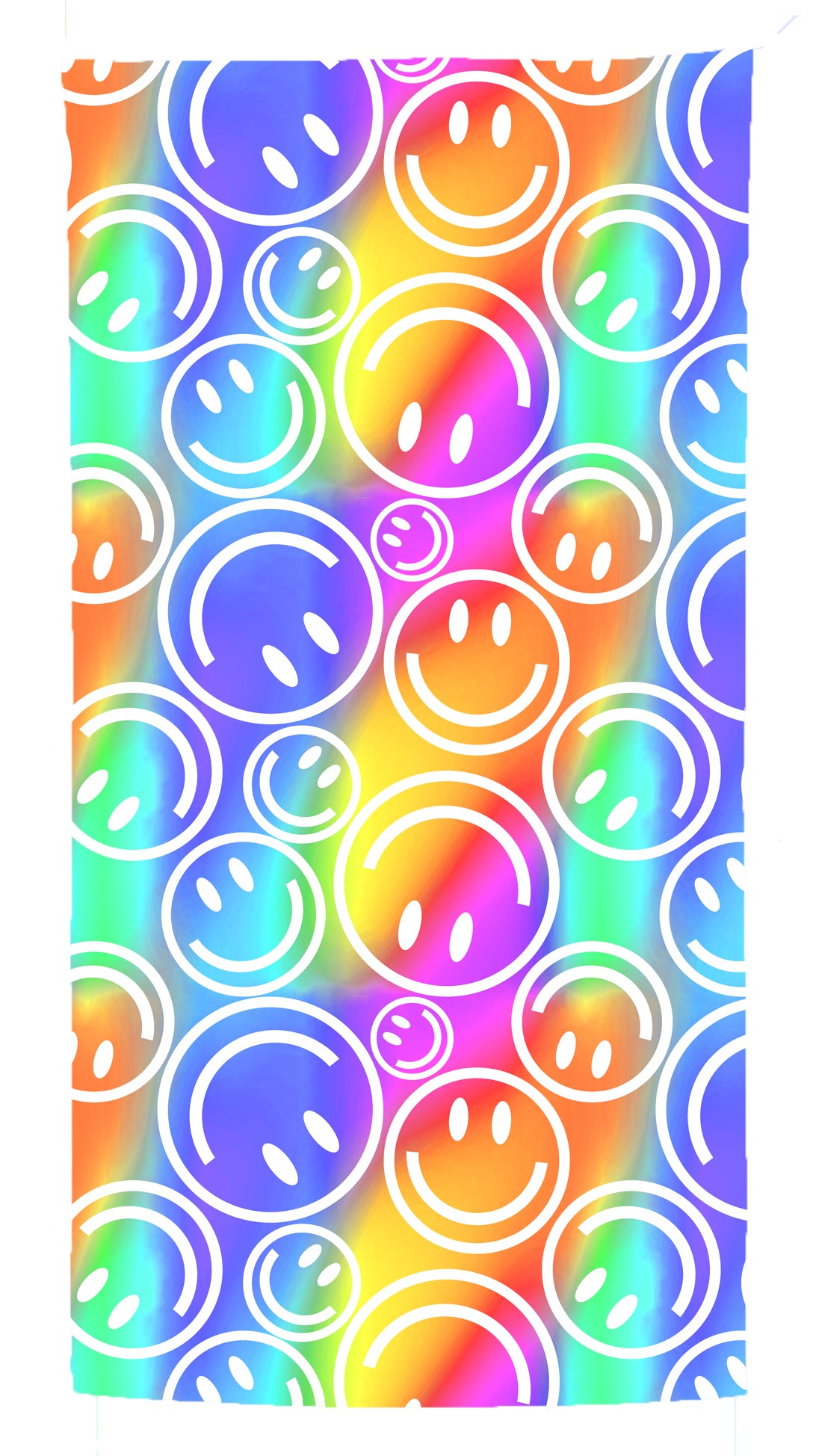 Rainbow Smiley Microfiber Towel