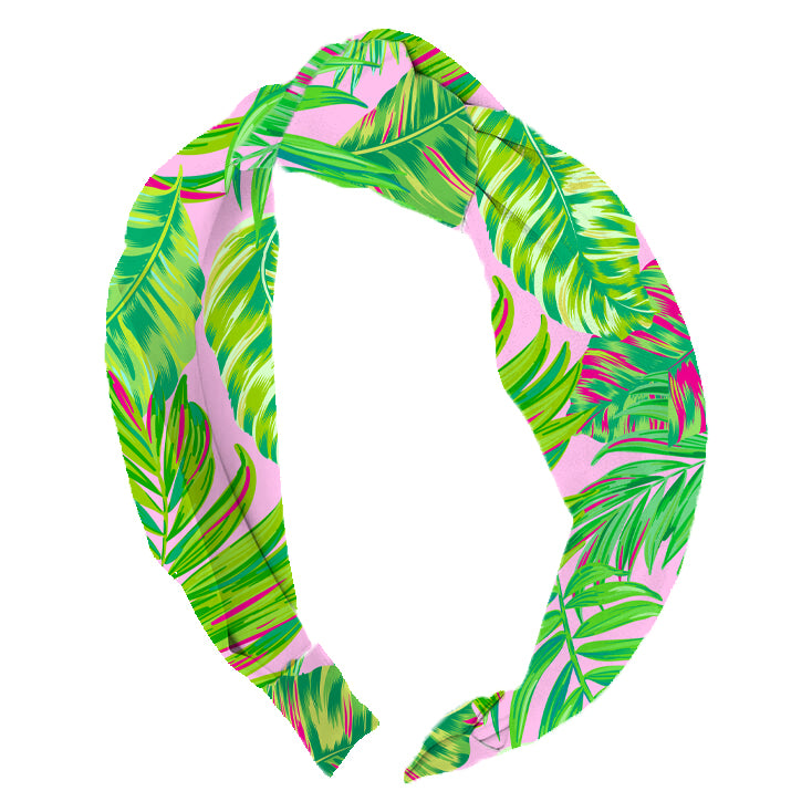 Knot Headband in Palm Leaves
