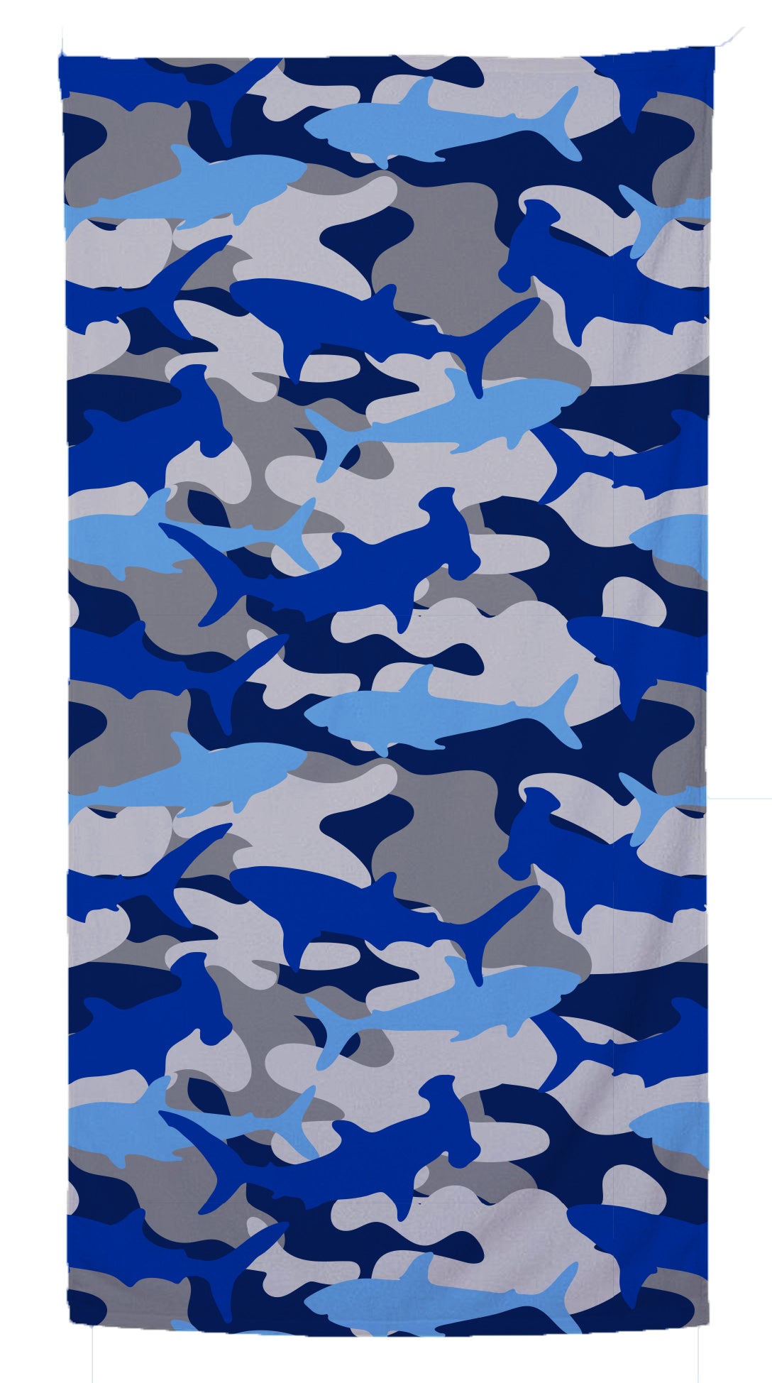 Blue Shark Camo Microfiber Towel