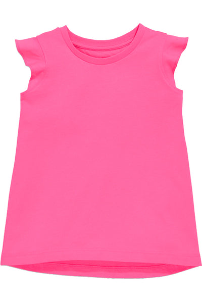 Ruffle Sleeve Shirt in Hot Pink