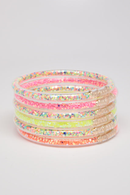 Neon Confetti Bracelets Waterproof for Girls - Jewelry