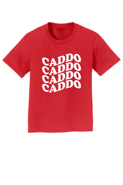 T-Shirt With Caddo in White Puff Print