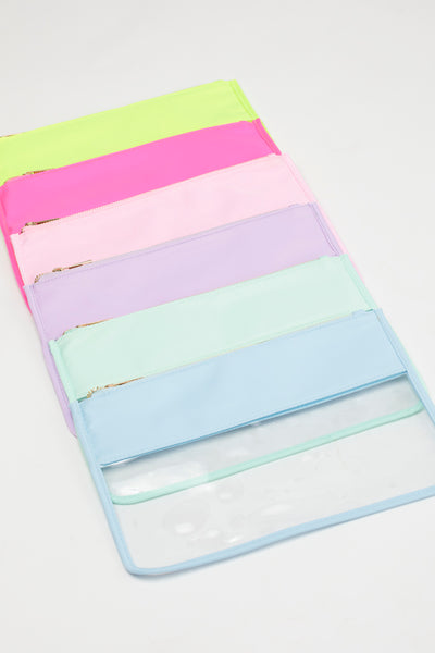 Clear Nylon Pouch Neon Green