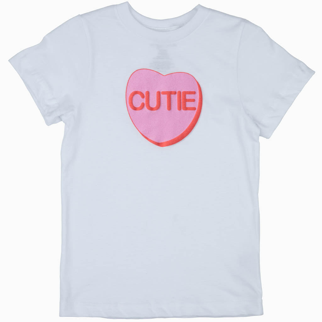 Puffy Cutie Heart on Short Sleeve Shirt