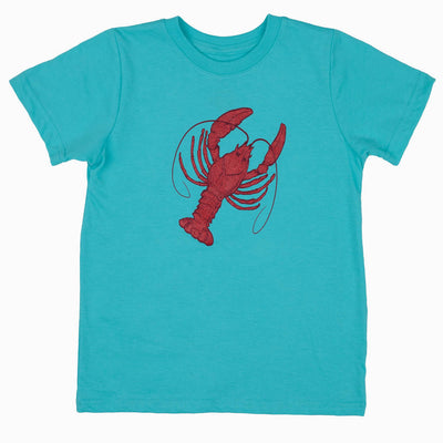Crawfish Red Glitter on Caribbean Short Sleeve Shirt