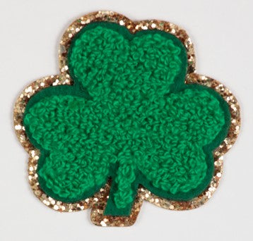 Chenille Three Leaf Clover Patch (Iron On)