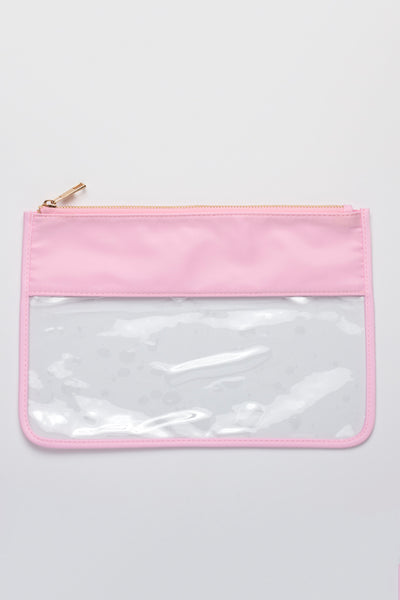 Clear Nylon Pouch Pink