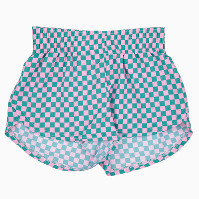 Steph Short in Pink Green Check