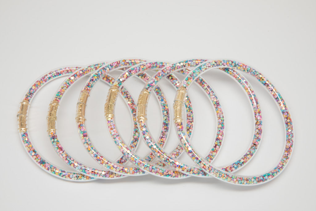 Pastel Confetti Bangles Waterproof for Girls - Jewelry