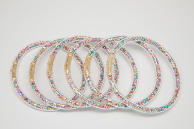 Pastel Confetti Bangles Waterproof for Girls - Jewelry