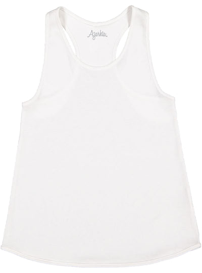 Tank Top with Racer Back in White