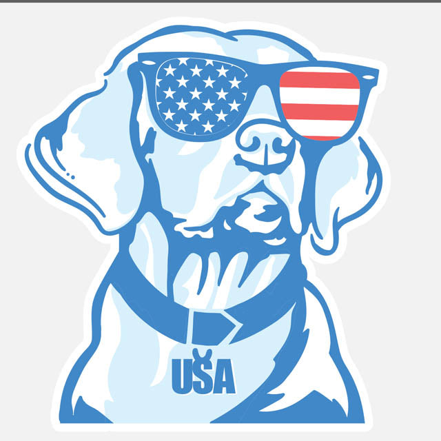 Dog USA Sticker