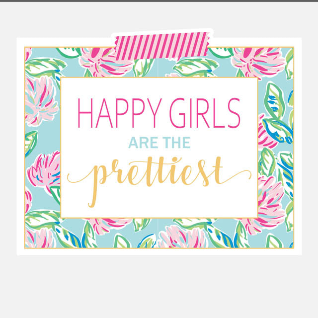 Happy Girls - Gold Foil Sticker
