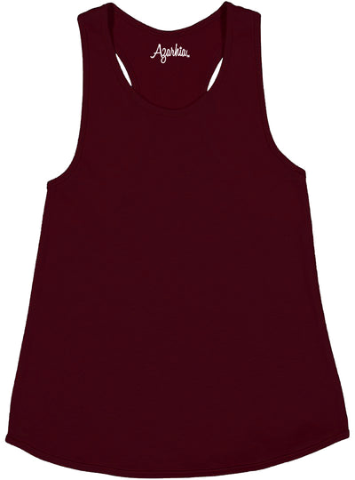 Tank Top with Racer Back in Maroon
