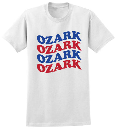 T-Shirt With Ozark Wavy in WhitePuff Print