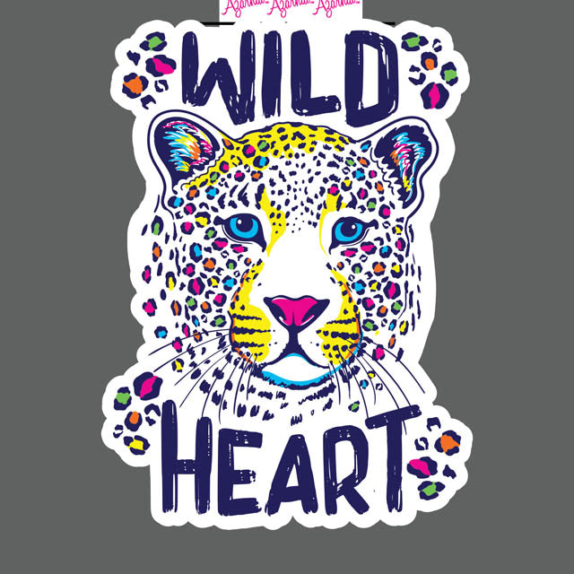 Wild Heart Leopard Sticker